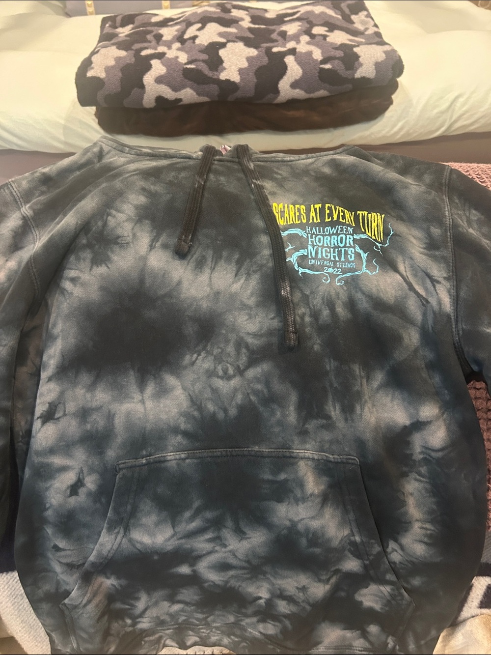 Halloween Horror Nights Tie-Dye Hoodie with Graphic